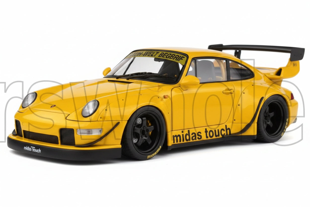 PORSCHE - 911 993 RWB BODYKIT COUPE N 0 MIDAS TOUCH 2020 - YELLOW