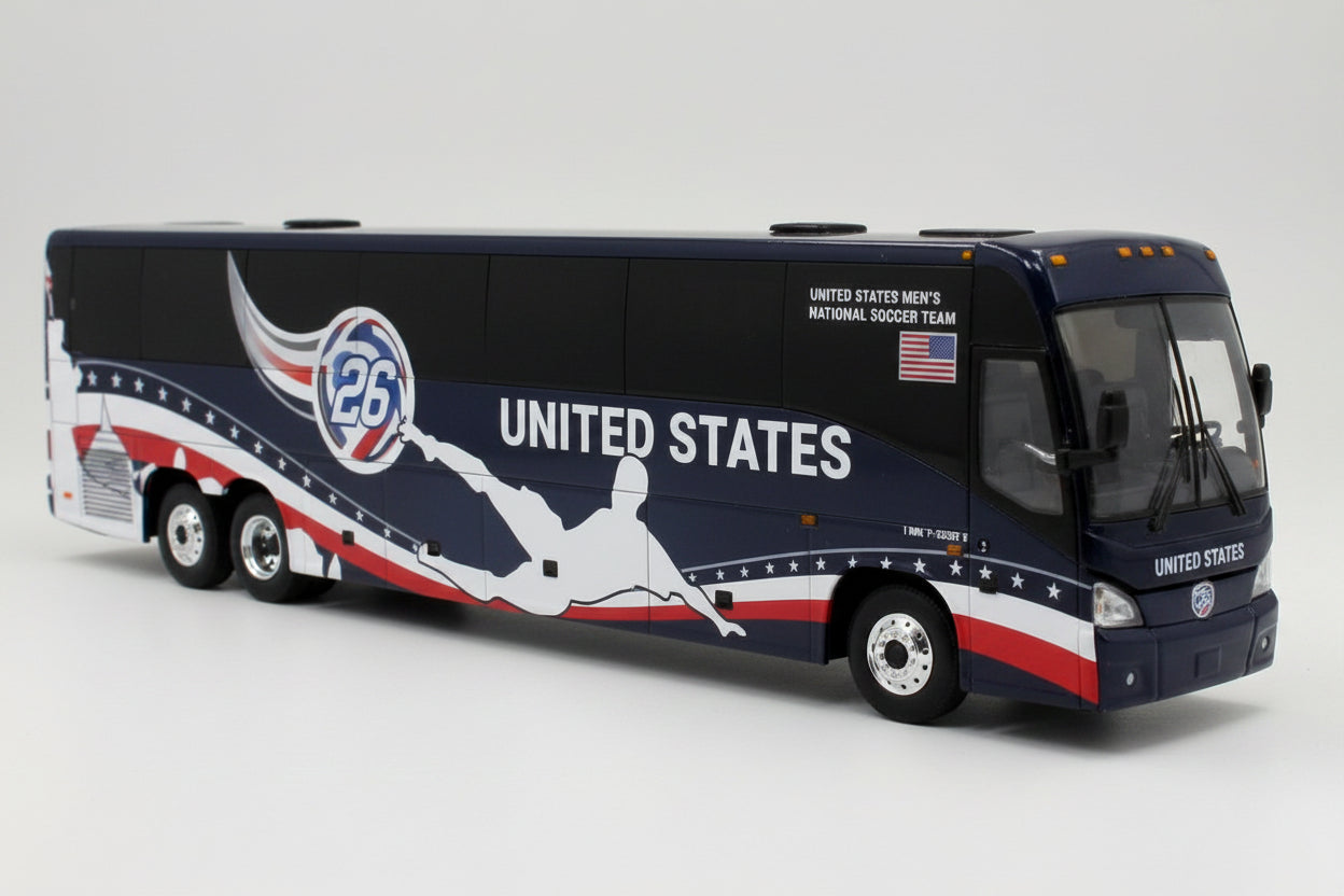 World Cup 2026 - Diecast Model Bus MCI J4500 Coach: USA National Team