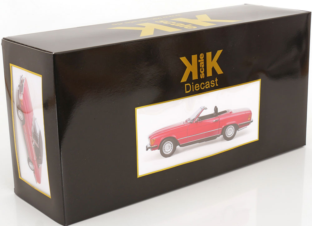 Mercedes 450 SL R107 EU-Version mit abnehmbarem Softtop 1985 rot