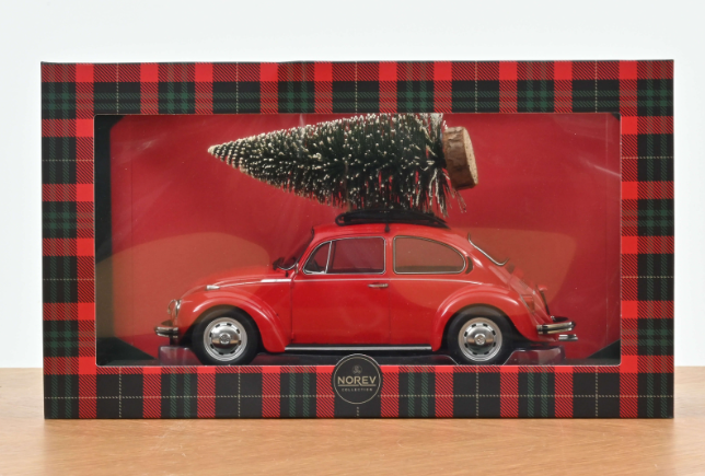 VW 1303 1973 Red Merry Christmas