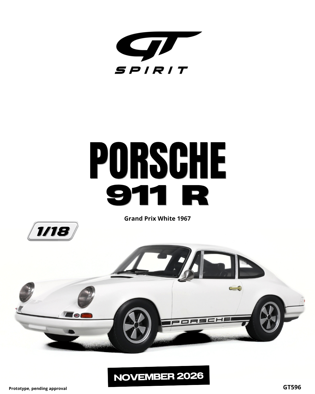 PORSCHE 911 R GRAND PRIX WHITE 1967