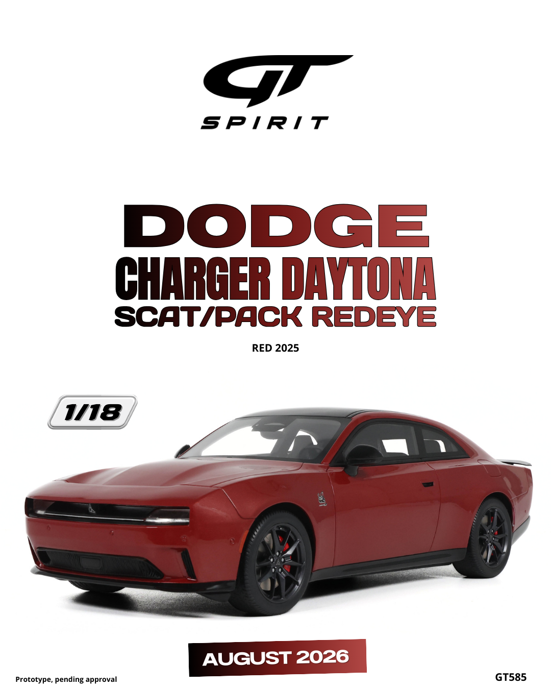 DODGE CHARGER DAYTONA SCAT/PACK REDEYE RED 2025