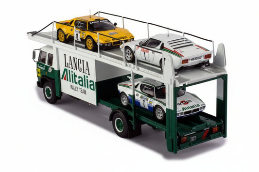 Fiat 673 Racing Transporter, grün/weiss, Lancia Alitalia Racing Team, Alitalia, 1976