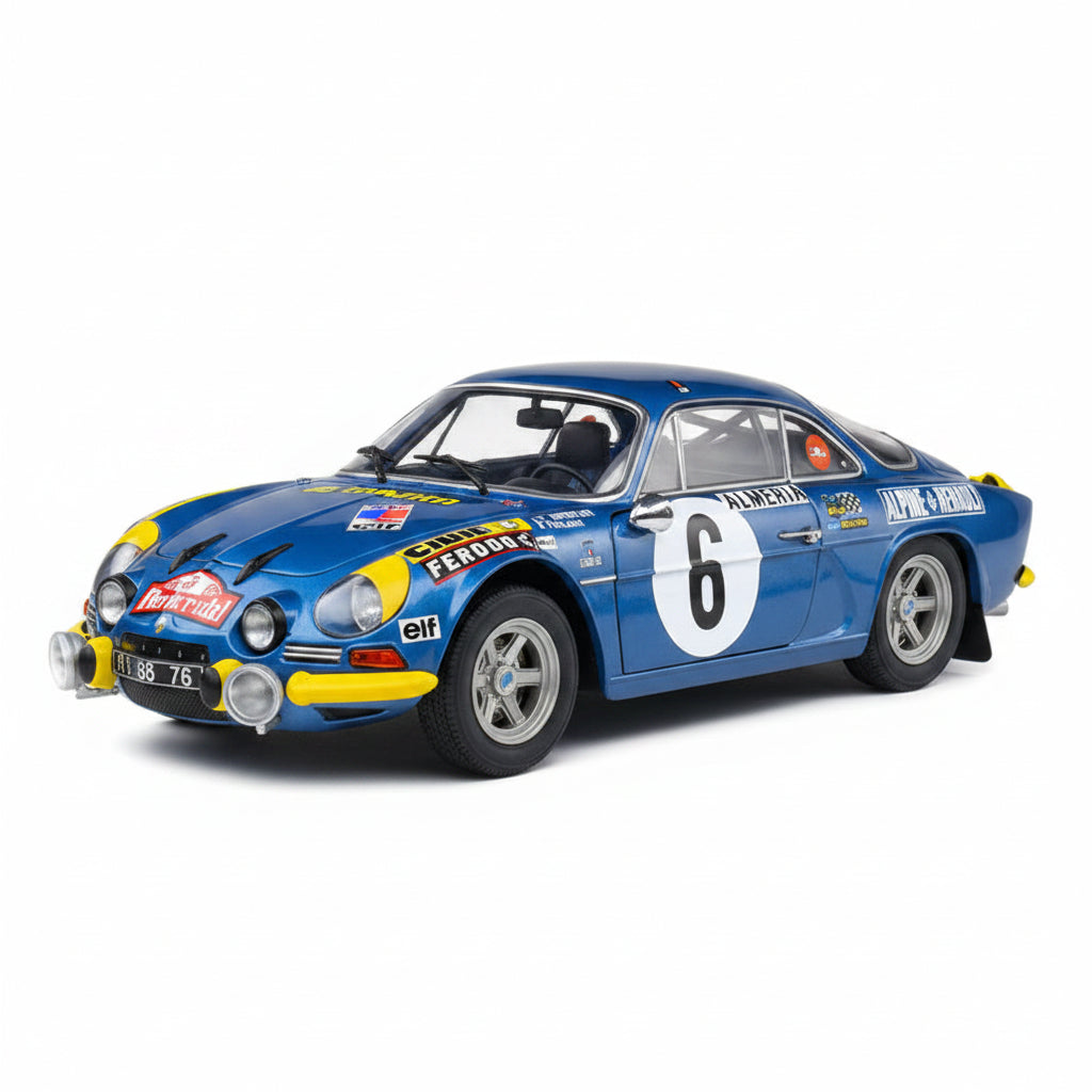 RENAULT - ALPINE A110 1600S (night version) N 6 RALLY MONTECARLO 1972 J.CANDRUET - P.PAGANI - BLUE
