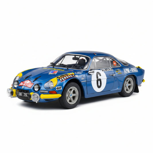 RENAULT - ALPINE A110 1600S (night version) N 6 RALLY MONTECARLO 1972 J.CANDRUET - P.PAGANI - BLUE