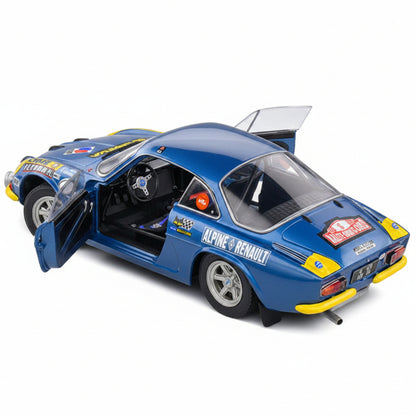 RENAULT - ALPINE A110 1600S (night version) N 6 RALLY MONTECARLO 1972 J.CANDRUET - P.PAGANI - BLUE