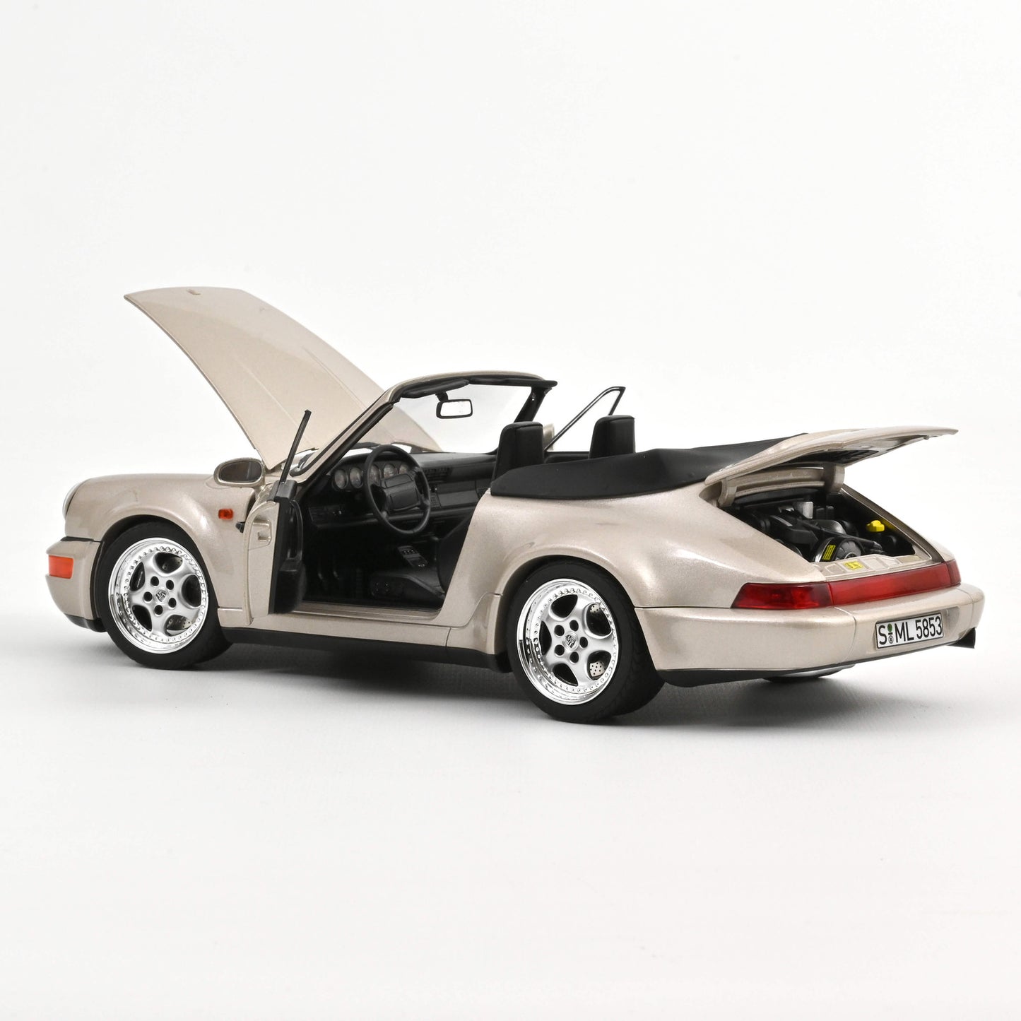 Porsche 911 Turbo Look Cabriolet 1992 Zermatt silver metallic