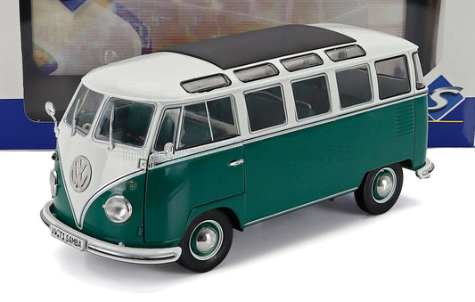 VOLKSWAGEN - T1 SAMBA MINIBUS 1962 - GREEN WHITE