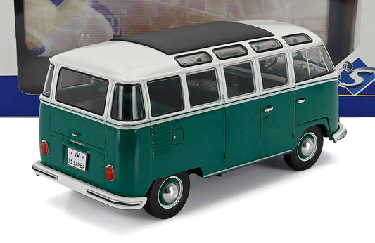 VOLKSWAGEN - T1 SAMBA MINIBUS 1962 - GREEN WHITE