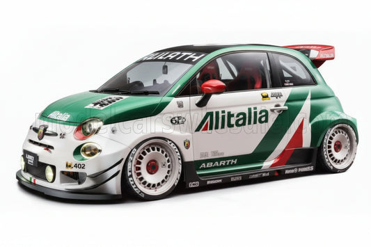 FIAT - NUOVA 500 595 ABARTH ALITALIA LIBERTY WALK BODY KIT RALLY TRIBUTE 2025 - WHITE GREEN RED