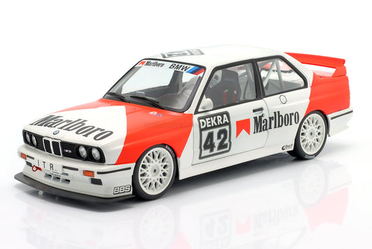 BMW M3 (E30) #42 DTM Zolder 1991 Cor Euser BMW Dealerteam Tabacco Decals already applied on the car