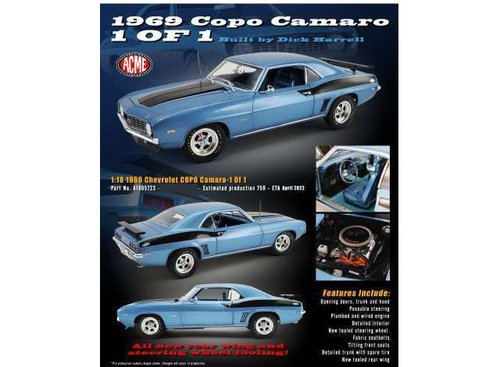 Chevrolet Copo Camaro 1 of 1 Glacier Blue 1969