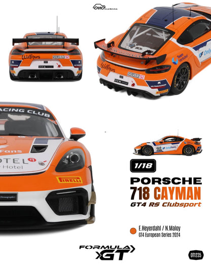 PORSCHE 718 CAYMAN GT4 RS CLUBSPORT E. HEYERDAHL / N. MALOY GT4 EUROPEAN SERIES 2024