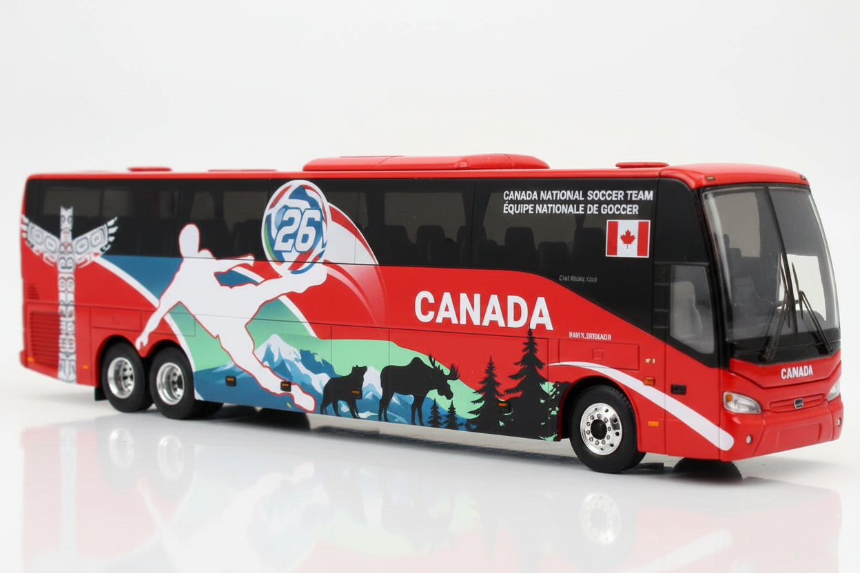 World Cup 2026 - Diecast Model Bus Prevost H3-45 Coach: Canada National Team