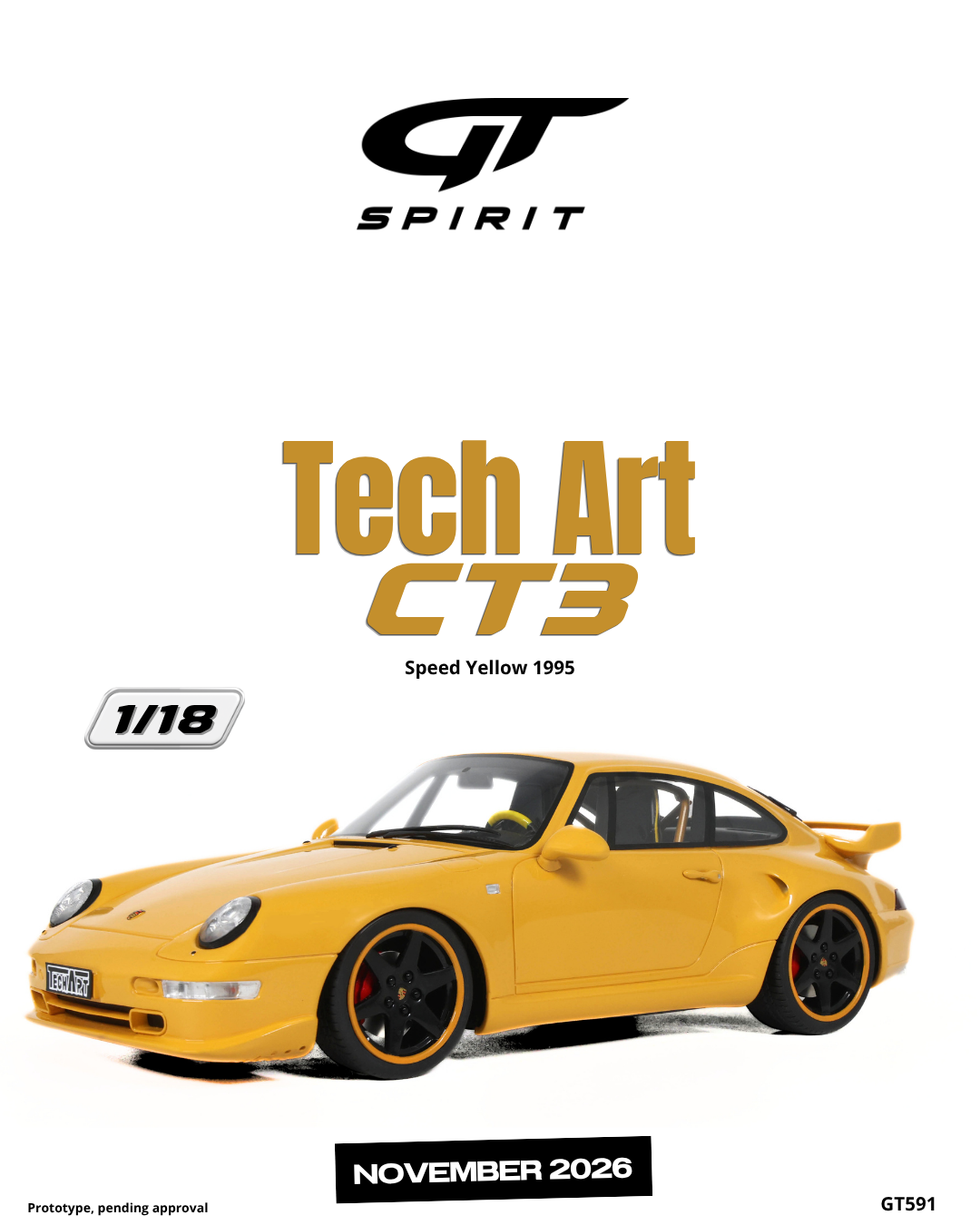 PORSCHE TECH ART CT3 SPEED YELLOW 1995