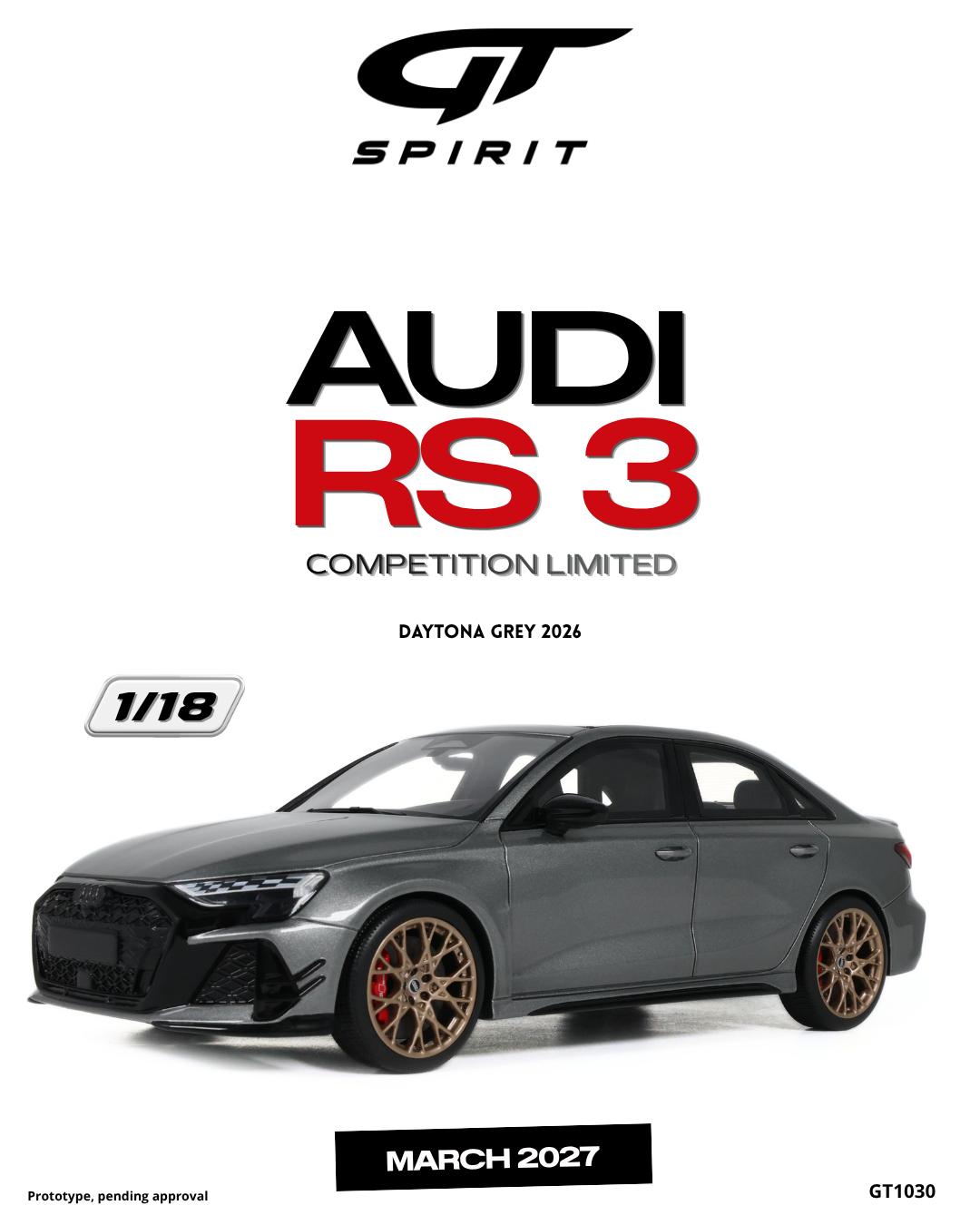AUDI RS 3 COMPETITION LIMITED DAYTONA GREY 2026