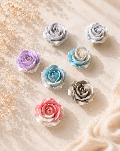 Gipsrosen handgegossen – Dekorative Rosen in Wunschfarbe | 3er Set, 9er Set oder 15er Set für Hochzeit, Taufe & Tischdeko 🌹