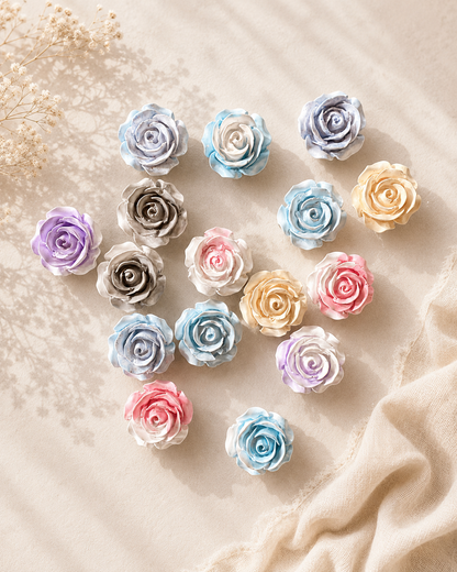 Gipsrosen handgegossen – Dekorative Rosen in Wunschfarbe | 3er Set, 9er Set oder 15er Set für Hochzeit, Taufe & Tischdeko 🌹