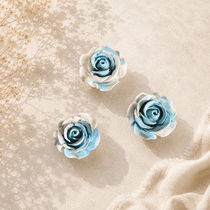 Gipsrosen handgegossen – Dekorative Rosen in Wunschfarbe | 3er Set, 9er Set oder 15er Set für Hochzeit, Taufe & Tischdeko 🌹