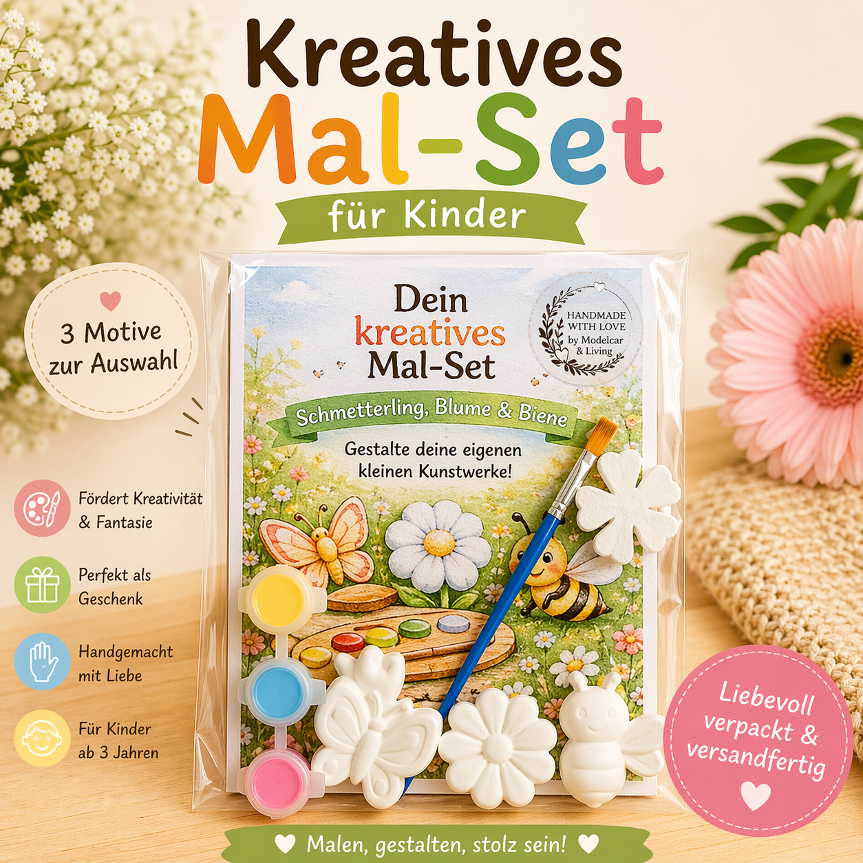 Kreatives Malset für Kinder | DIY Bastelset | Handgemacht | Geschenkidee