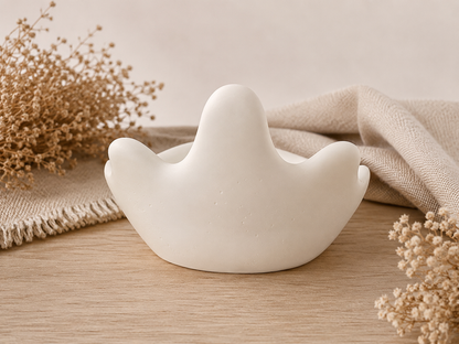 Geisterschale aus Keramikgips – Dekoschale für Schmuck, Schlüssel & Süßigkeiten