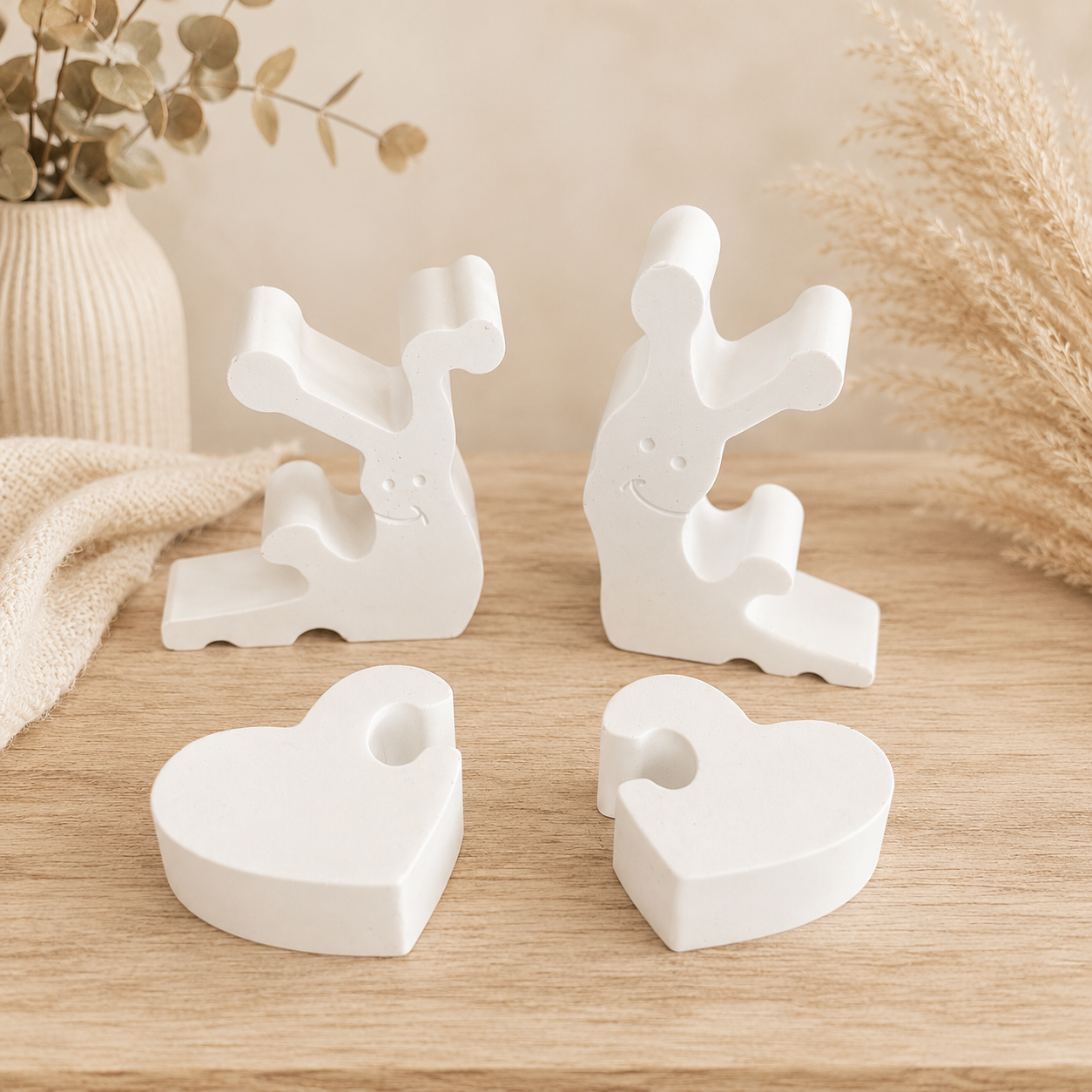 Schnecken-Paar mit Herz in Wunschfarbe – Handgefertigte Deko für Paare & besondere Anlässe 💕🐌