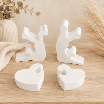 Schnecken-Paar mit Herz in Wunschfarbe – Handgefertigte Deko für Paare & besondere Anlässe 💕🐌