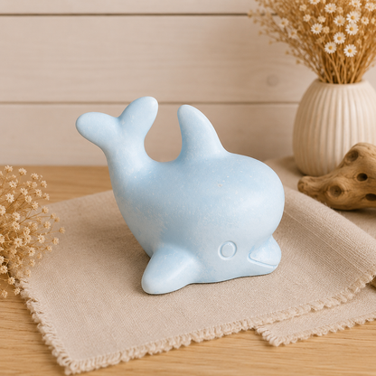 Personalisierter Delfin aus Keramikgießmasse – Wunschfarbe & Beschriftung | Geschenk zur Geburt, Taufe, Erinnerung & maritime Dekoration