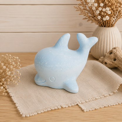 Personalisierter Delfin aus Keramikgießmasse – Wunschfarbe & Beschriftung | Geschenk zur Geburt, Taufe, Erinnerung & maritime Dekoration