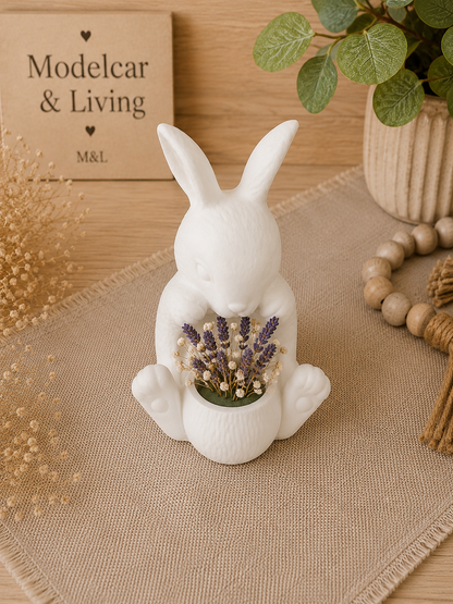 Raysin Hase mit herausnehmbarer Schale | Kerzenhalter, Mini-Vase & Schmuckhalter | Farbwahl