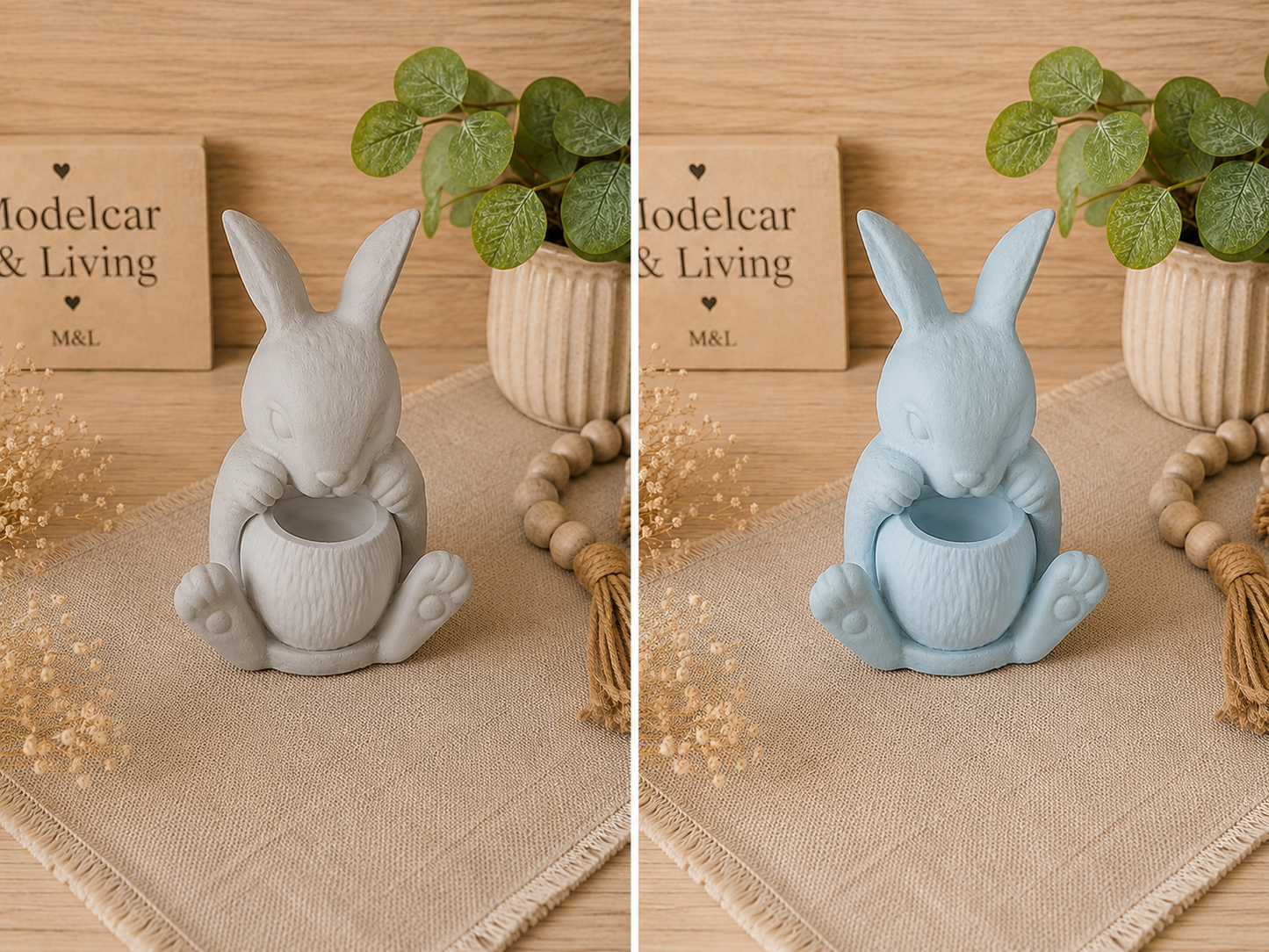 Raysin Hase mit herausnehmbarer Schale | Kerzenhalter, Mini-Vase & Schmuckhalter | Farbwahl