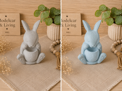 Raysin Hase mit herausnehmbarer Schale | Kerzenhalter, Mini-Vase & Schmuckhalter | Farbwahl