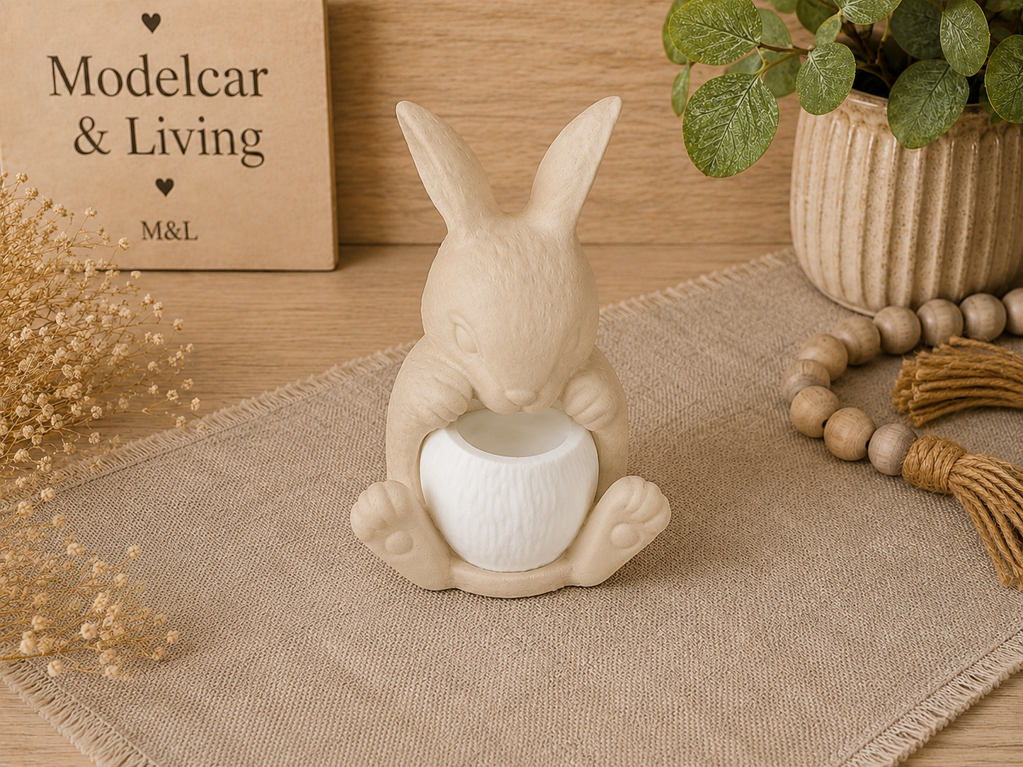 Raysin Hase mit herausnehmbarer Schale | Kerzenhalter, Mini-Vase & Schmuckhalter | Farbwahl
