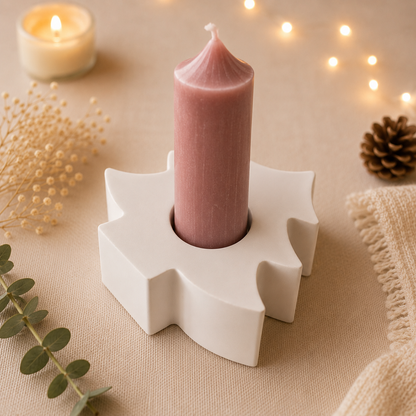 Stabkerzenhalter Tanne aus Gießkeramik, Handgefertigt, Wunschfarbe möglich, Weihnachts- & Adventsdeko