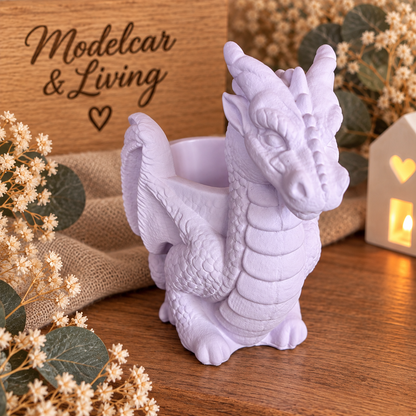 🐉 Vielseitiger Drachen-Halter aus Gips – Stiftehalter, Kerzenhalter & Deko