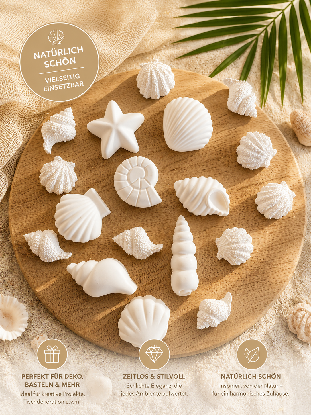 Muscheln Streugut – Maritime Deko in 3 Farbvarianten (10–50 Stück)