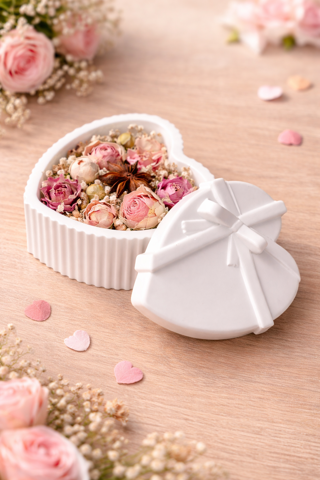 Handgegossene Herzdose – liebevolle Geschenkbox - Schmuckdose für besondere Momente