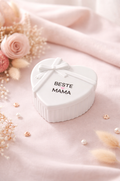 Handgegossene Herzdose – liebevolle Geschenkbox - Schmuckdose für besondere Momente