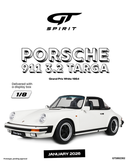 PORSCHE 911 3.2 TARGA GRAND PRIX WHITE 1984