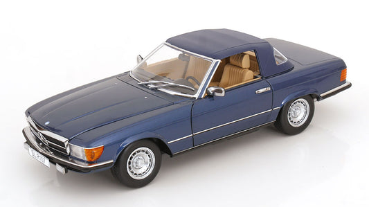 Mercedes 450 SL R107 EU-Version mit abnehmbarem Softtop 1985 blaumetallic