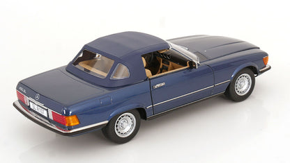 Mercedes 450 SL R107 EU-Version mit abnehmbarem Softtop 1985 blaumetallic