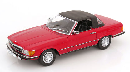 Mercedes 450 SL R107 EU-Version mit abnehmbarem Softtop 1985 rot