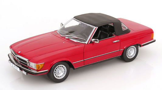 Mercedes 450 SL R107 EU-Version mit abnehmbarem Softtop 1985 rot
