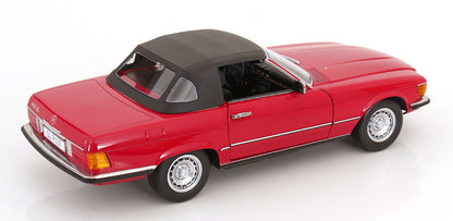 Mercedes 450 SL R107 EU-Version mit abnehmbarem Softtop 1985 rot