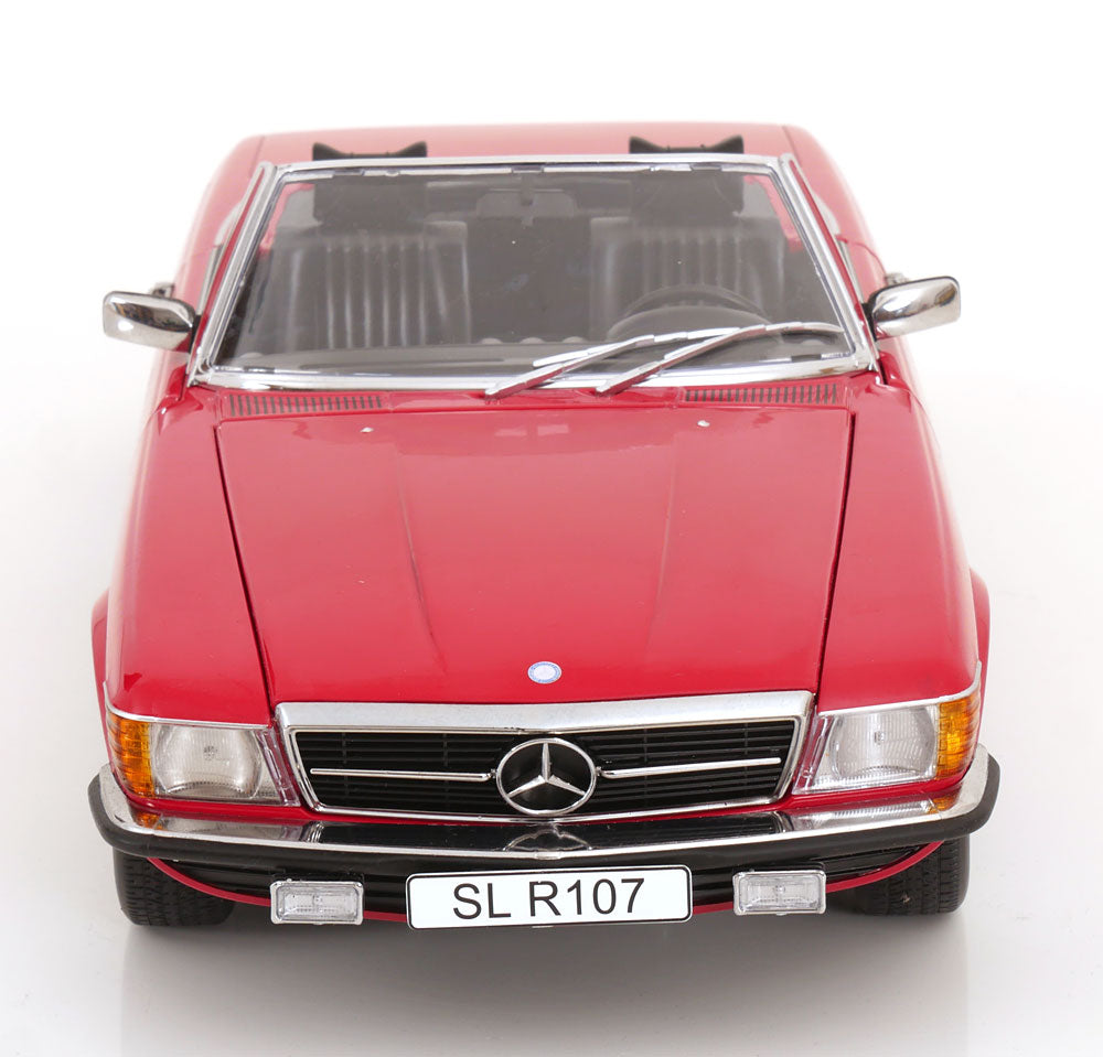 Mercedes 450 SL R107 EU-Version mit abnehmbarem Softtop 1985 rot