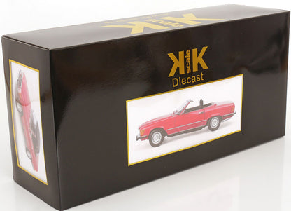 Mercedes 450 SL R107 EU-Version mit abnehmbarem Softtop 1985 rot