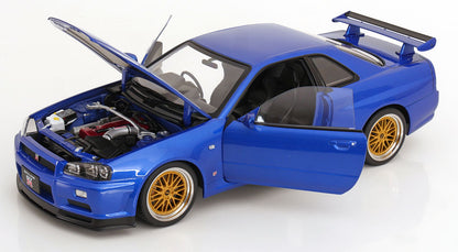 Nissan Skyline GT-R R34 V-Spec II BBS Felgen 2001 blaumetallic