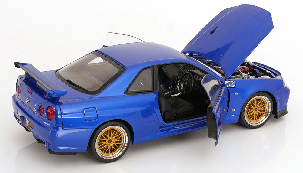 Nissan Skyline GT-R R34 V-Spec II BBS Felgen 2001 blaumetallic