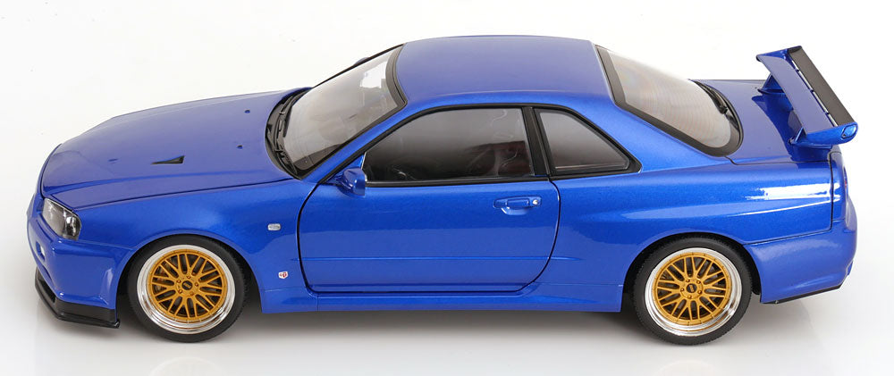 Nissan Skyline GT-R R34 V-Spec II BBS Felgen 2001 blaumetallic