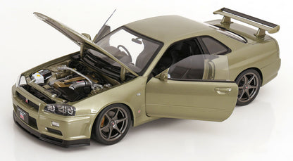 Nissan Skyline GT-R R34 V-Spec Nür OEM Felgen 2001 hellgrün-metallic